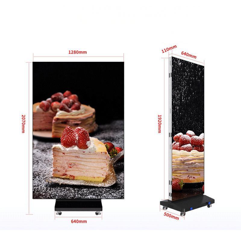 Mirror LED screen Foldable LED screen  LED vertical advertising screen