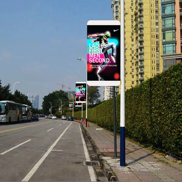 640*1280mm Double sided LED display Outdoor Street Pole Led Screen