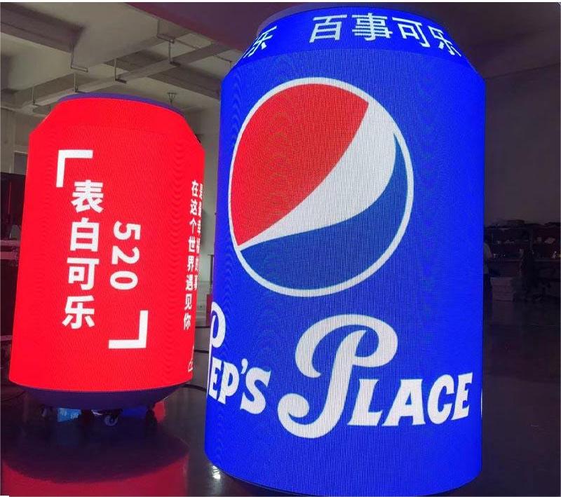  Indoor Advertising Flexible Led Display Beer led display Cola led screen Can led display