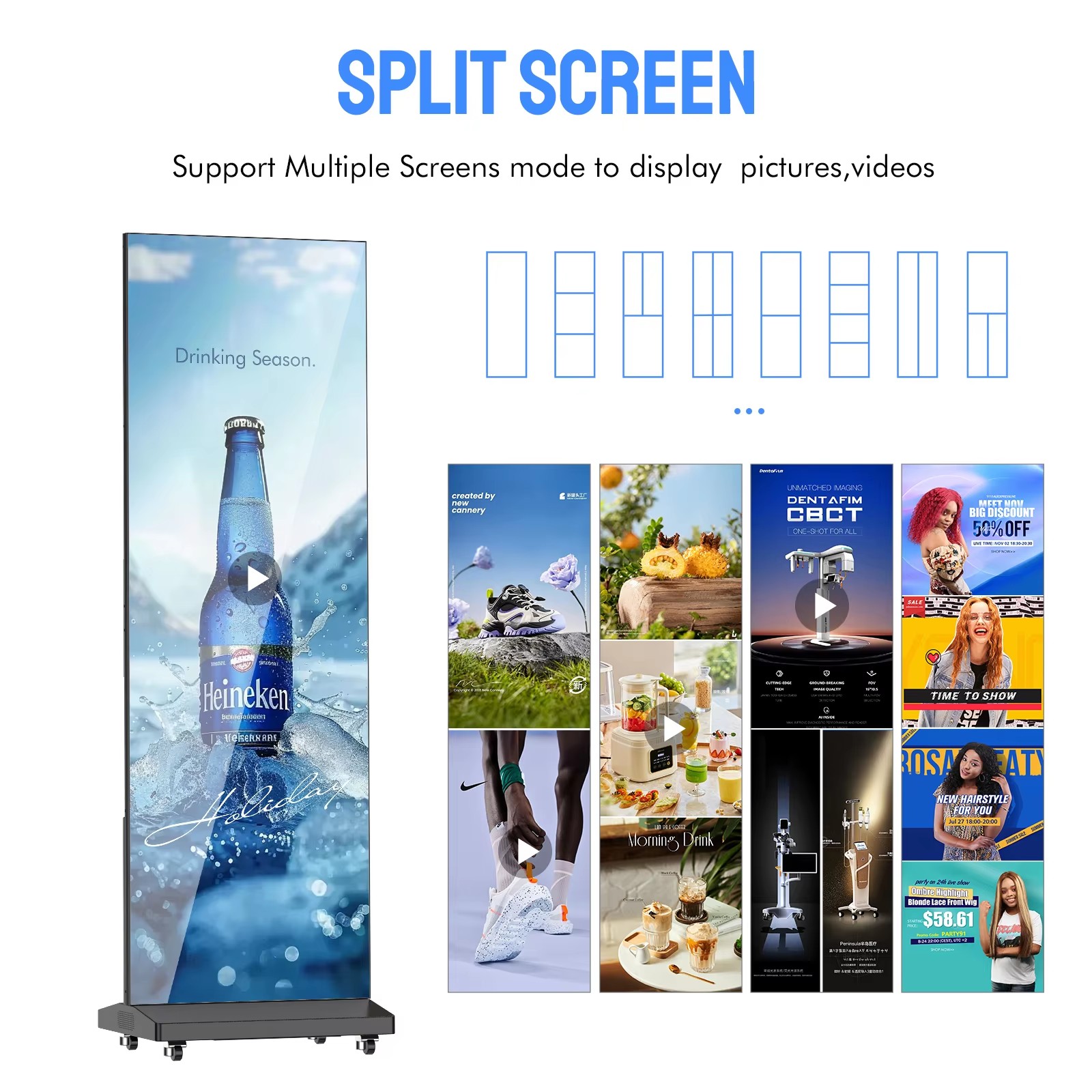 P1.86 Foldable LED poster screen LED Poster Display
