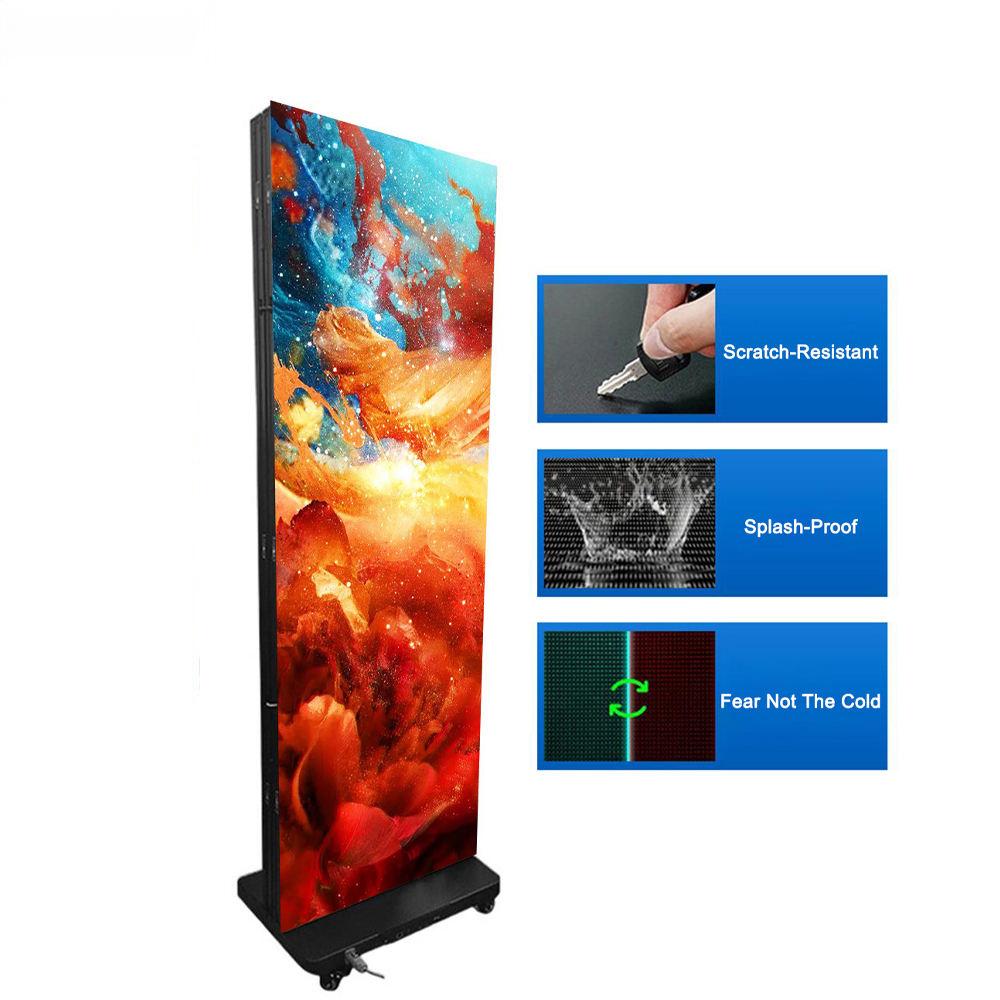 P1.25 Tri Fold Poster Led display Foldable led Screen Double Sided led dispaly