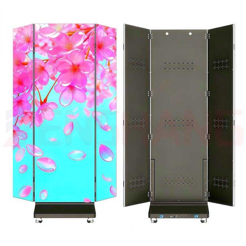 P2 Tri Fold Poster Led display Foldable led Screen Double Sided led dispaly