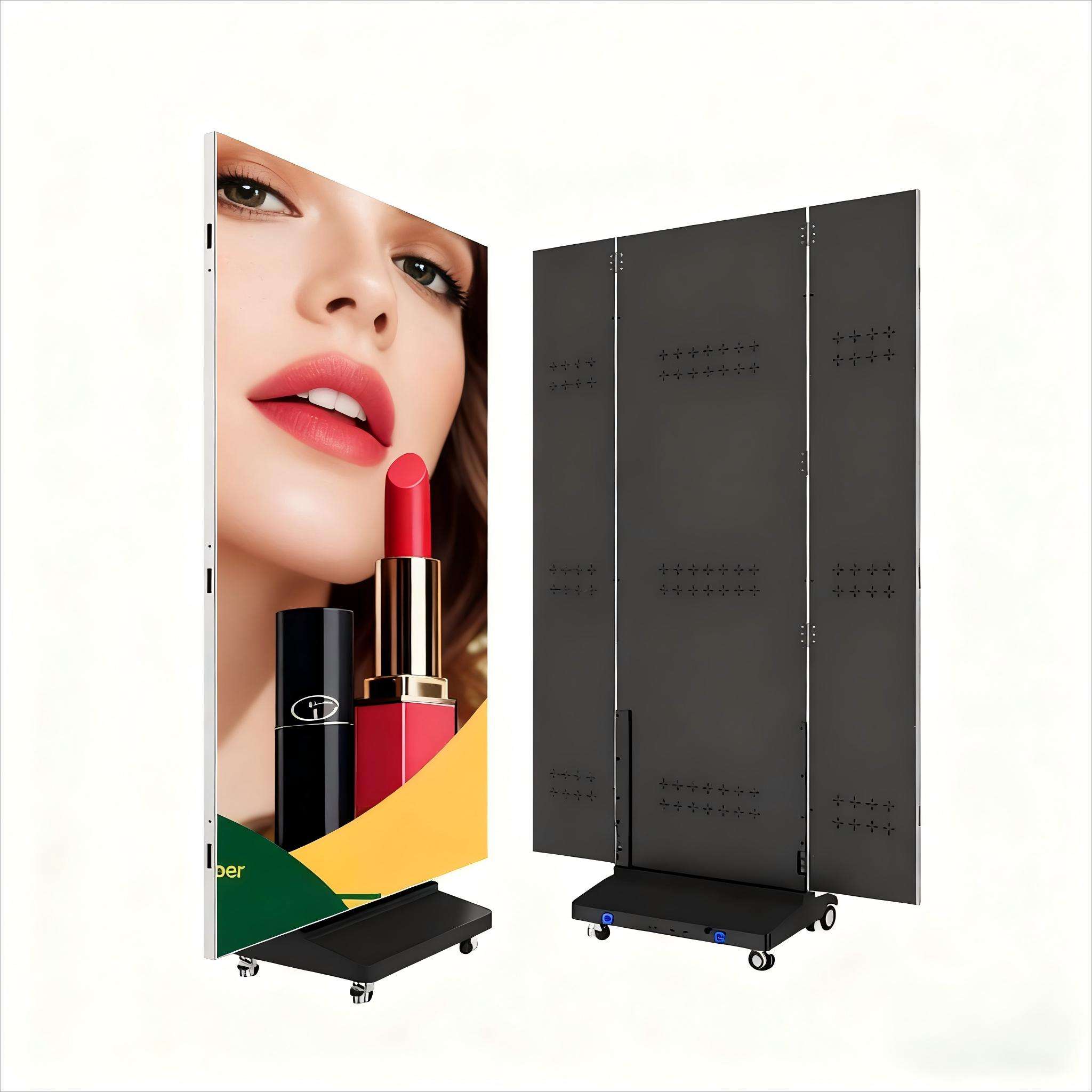 P2.5 Tri Fold Poster Led display Foldable led Screen Double Sided led dispaly