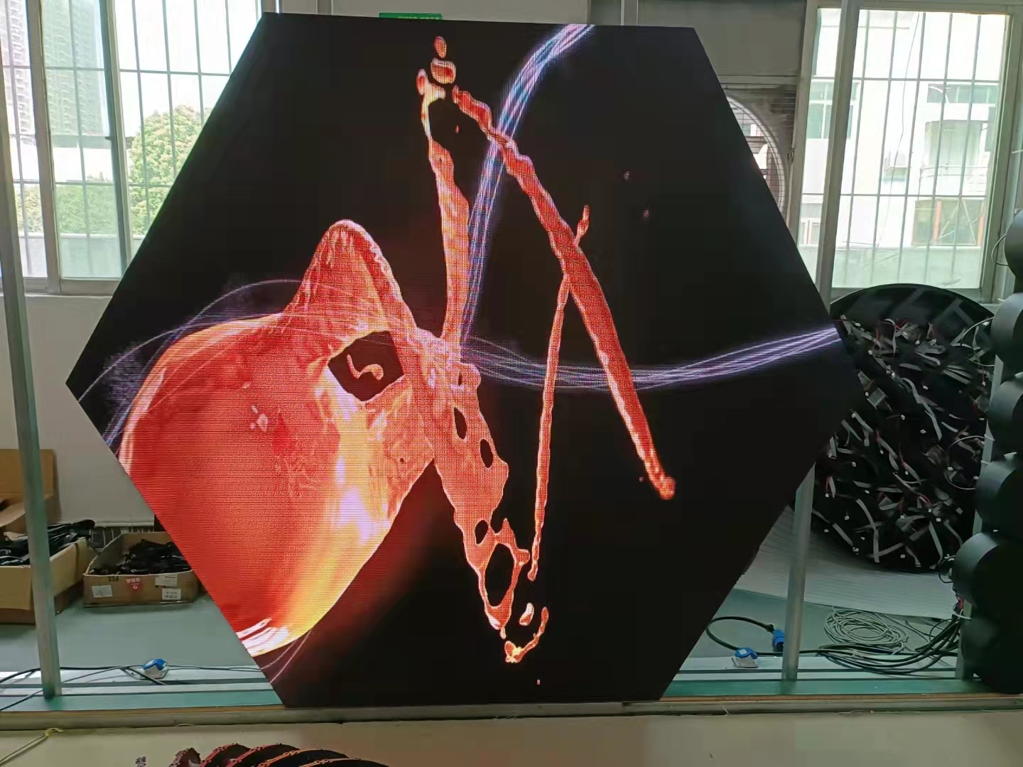 Indoor P3.2 Hexagonal LED Display Screen