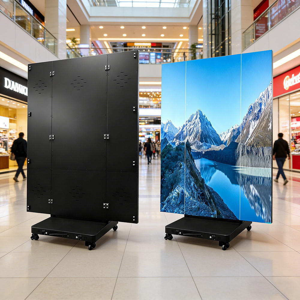 Tri Fold Poster Led display Foldable led Screen Double Sided led dispaly