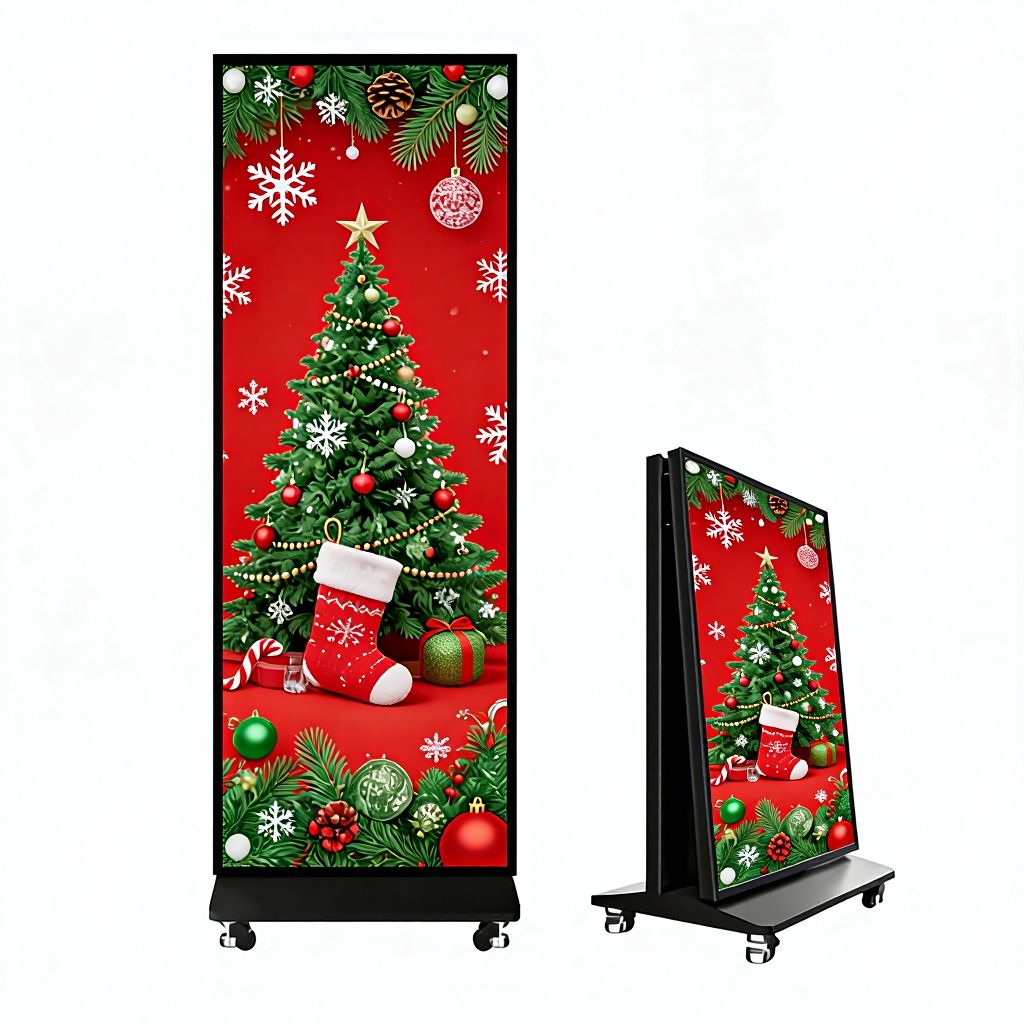 Dual-Sided Foldable LED Poster/Standing LED Advertising Screen