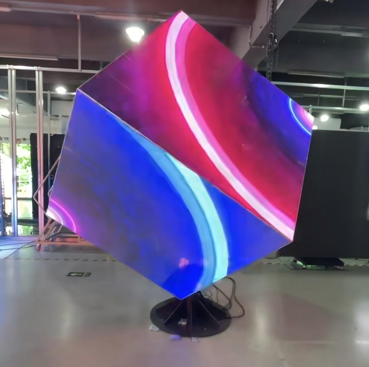 Vietnam led Cube Screen Case-6 faces led screen Indoor rotatable Cube led display