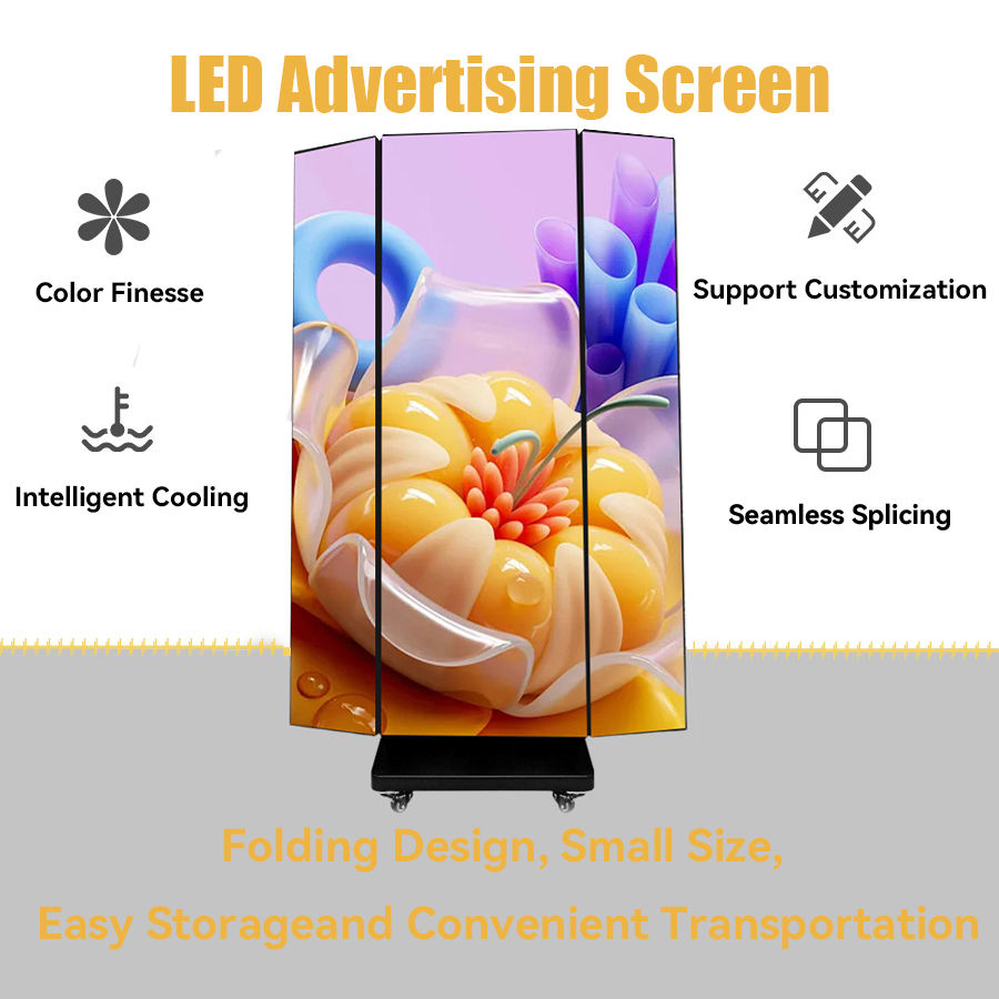 Tri-fold LED Poster Display